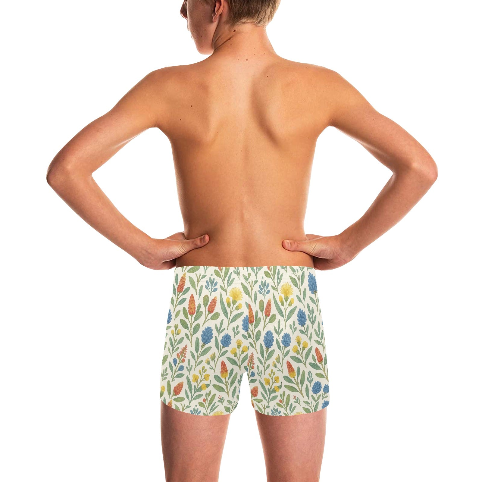 Bushland Blooms – Big Boys’ Swimming Trunks