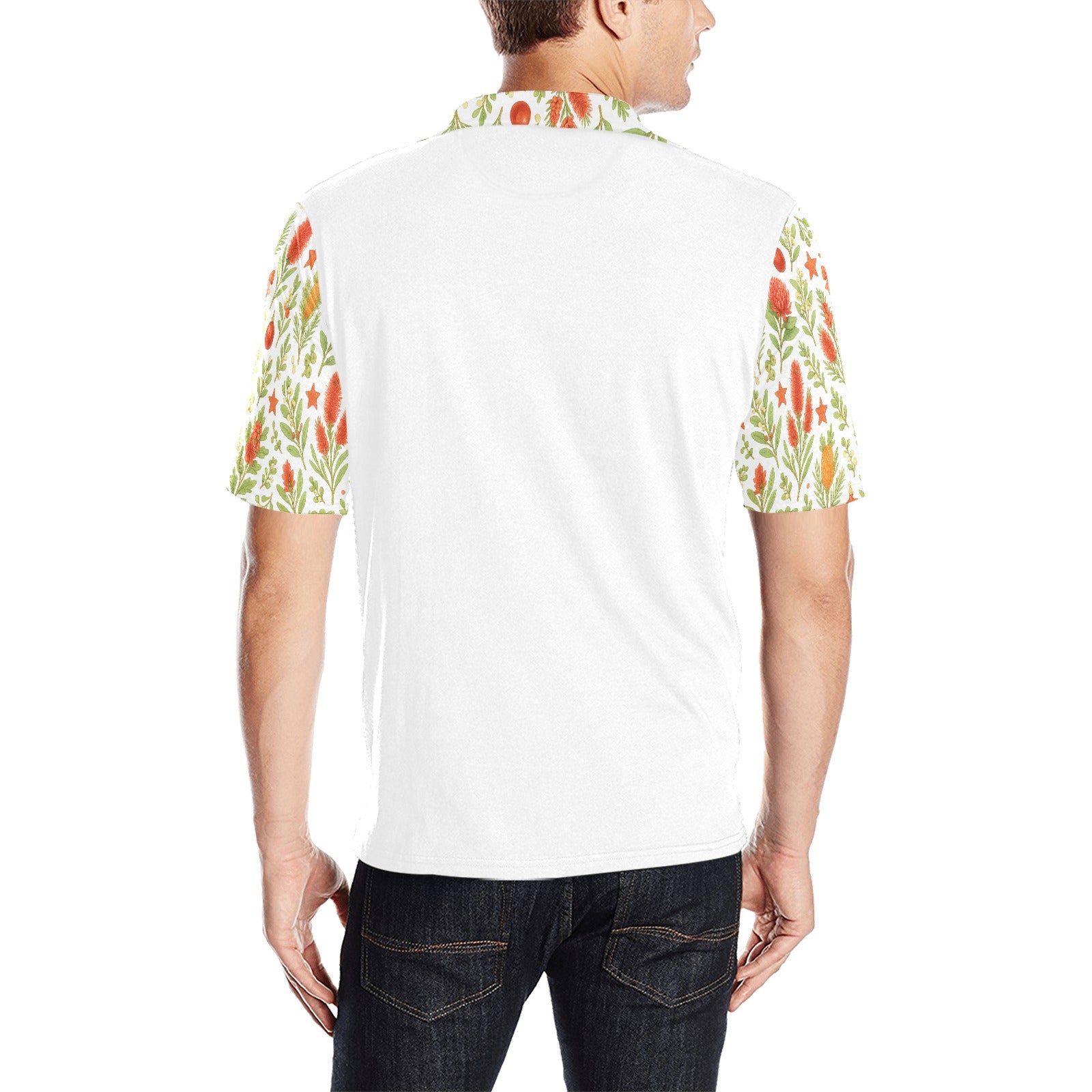 Waratah Wishes – Men’s Polo Shirt