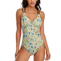 Bushland Blooms – Double Sling One-Piece Swimsuit