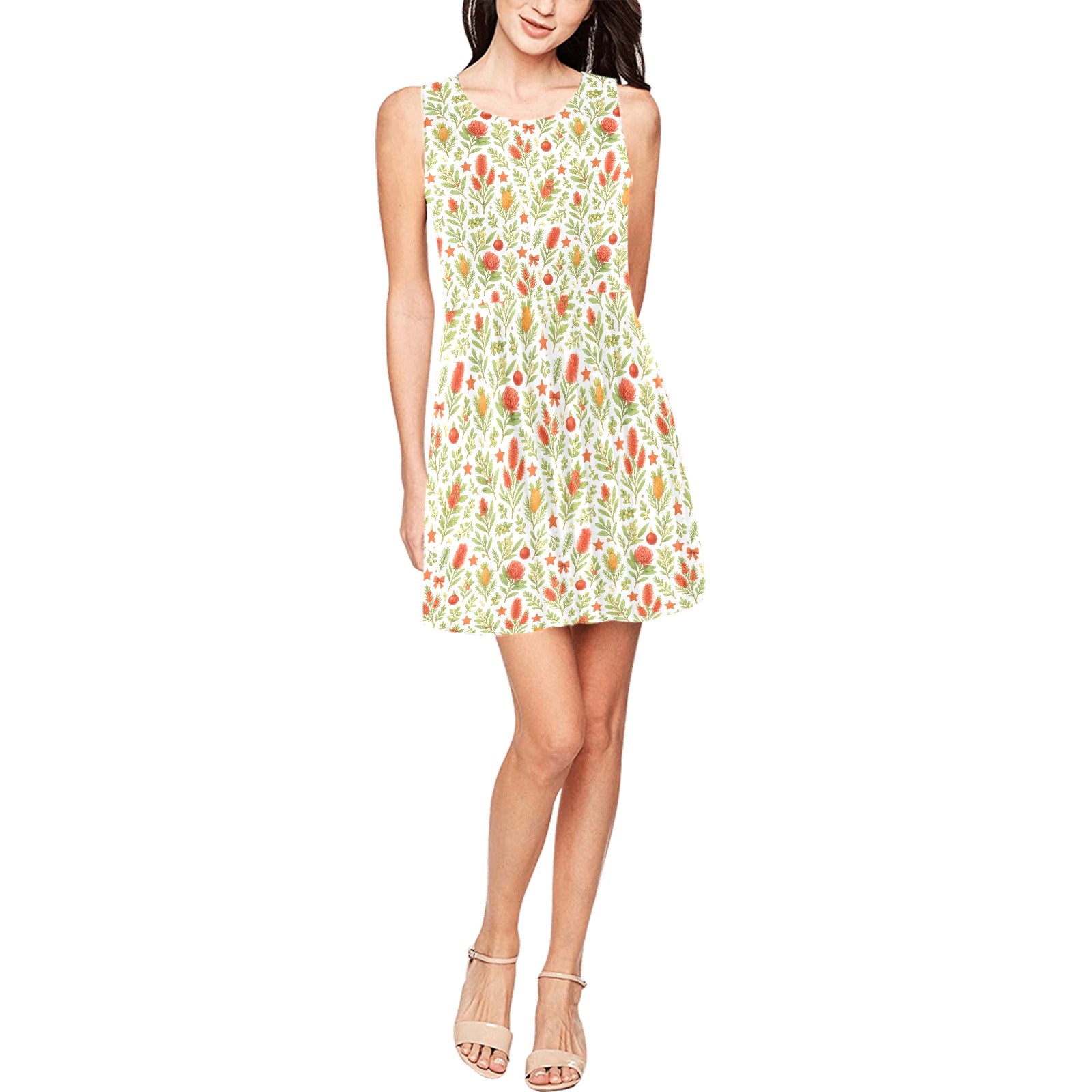 Waratah Wishes – Women’s Sleeveless Skater Dress