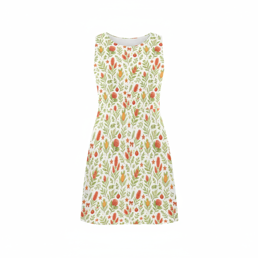 Waratah Wishes – Women’s Sleeveless Skater Dress