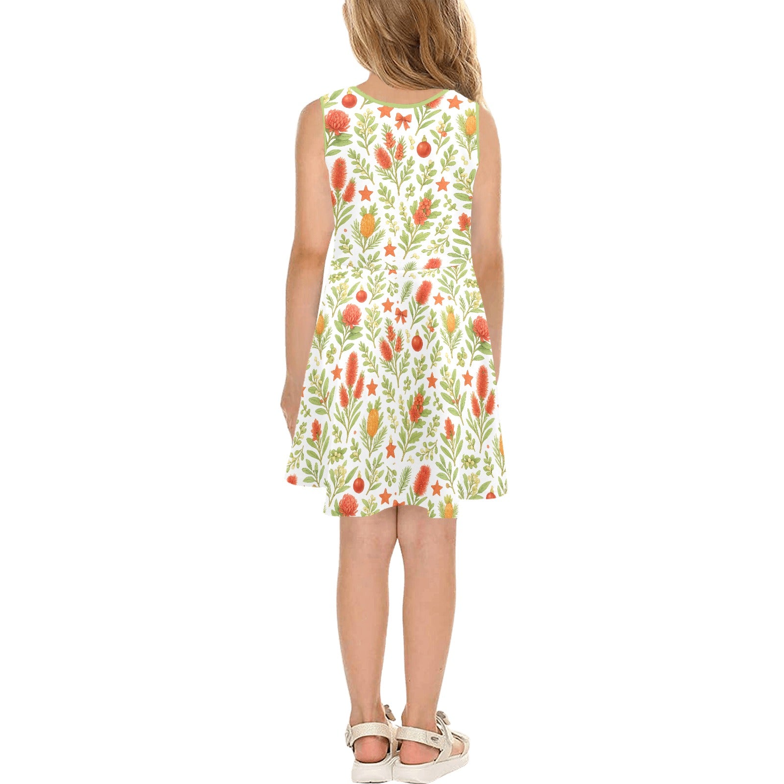 Waratah Wishes - Girl's Sleeveless Sundress