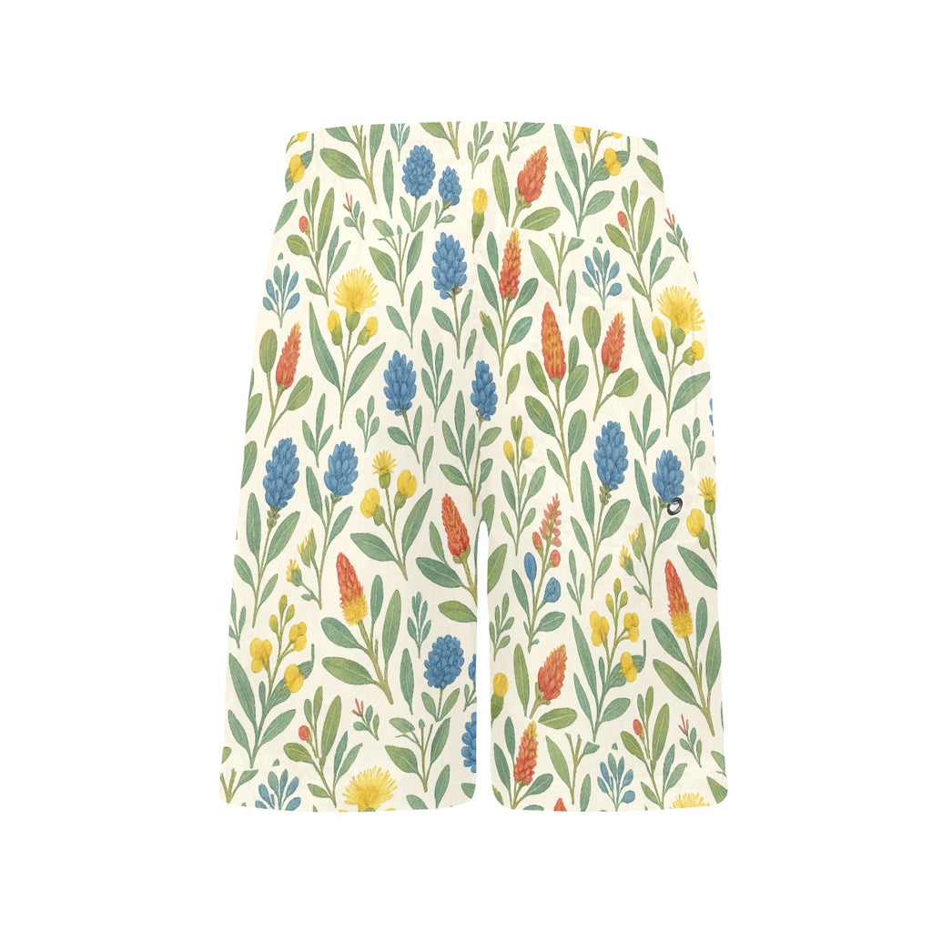 Bushland Blooms – Boys’ Casual Beach Shorts