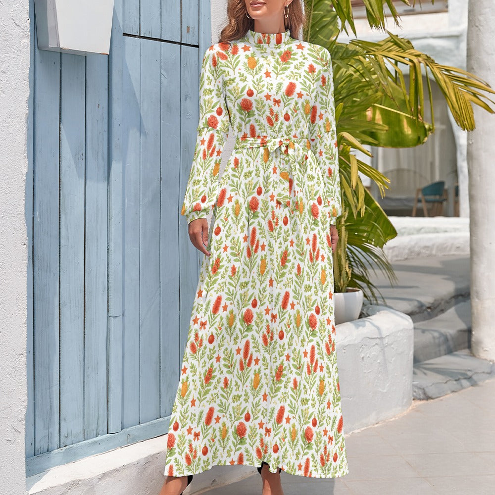 Waratah Wishes – Woman's Maxi Dress