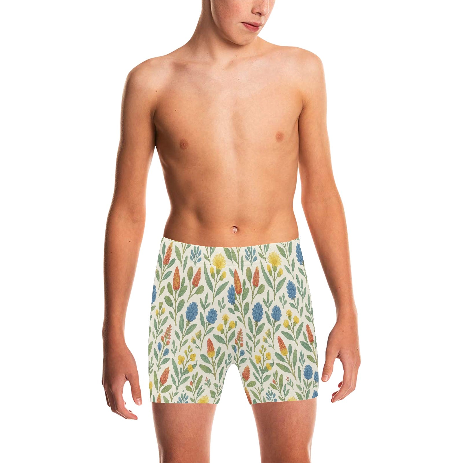 Bushland Blooms – Big Boys’ Swimming Trunks