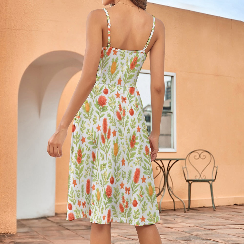 Waratah Wishes - Woman's Mid Sundress